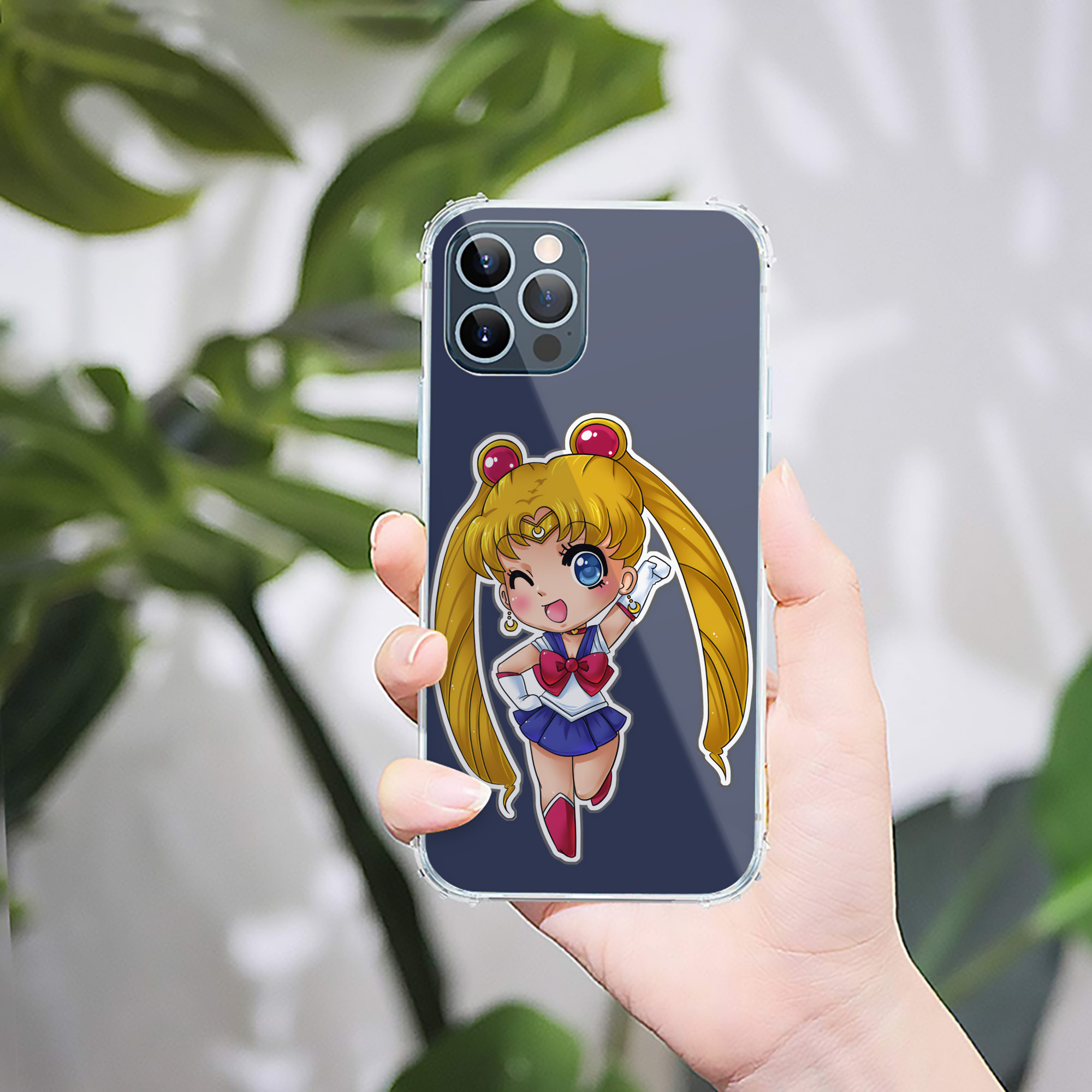 （画像用） 美少女戦士セーラームーン 月野 うさぎ つきの うさぎ Sailor Moon Tsukino Usagi 【iPhone 12シリーズ対応】透明スマホケース（クリアソフトケース）